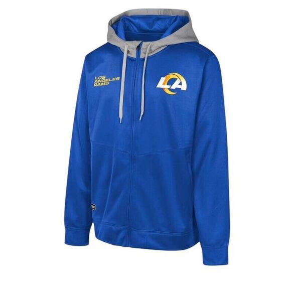 Los Angeles Rams NFL Fanatics Royal Team Block Full-Zip Hoodie Men's Size Medium - Picture 1 of 11